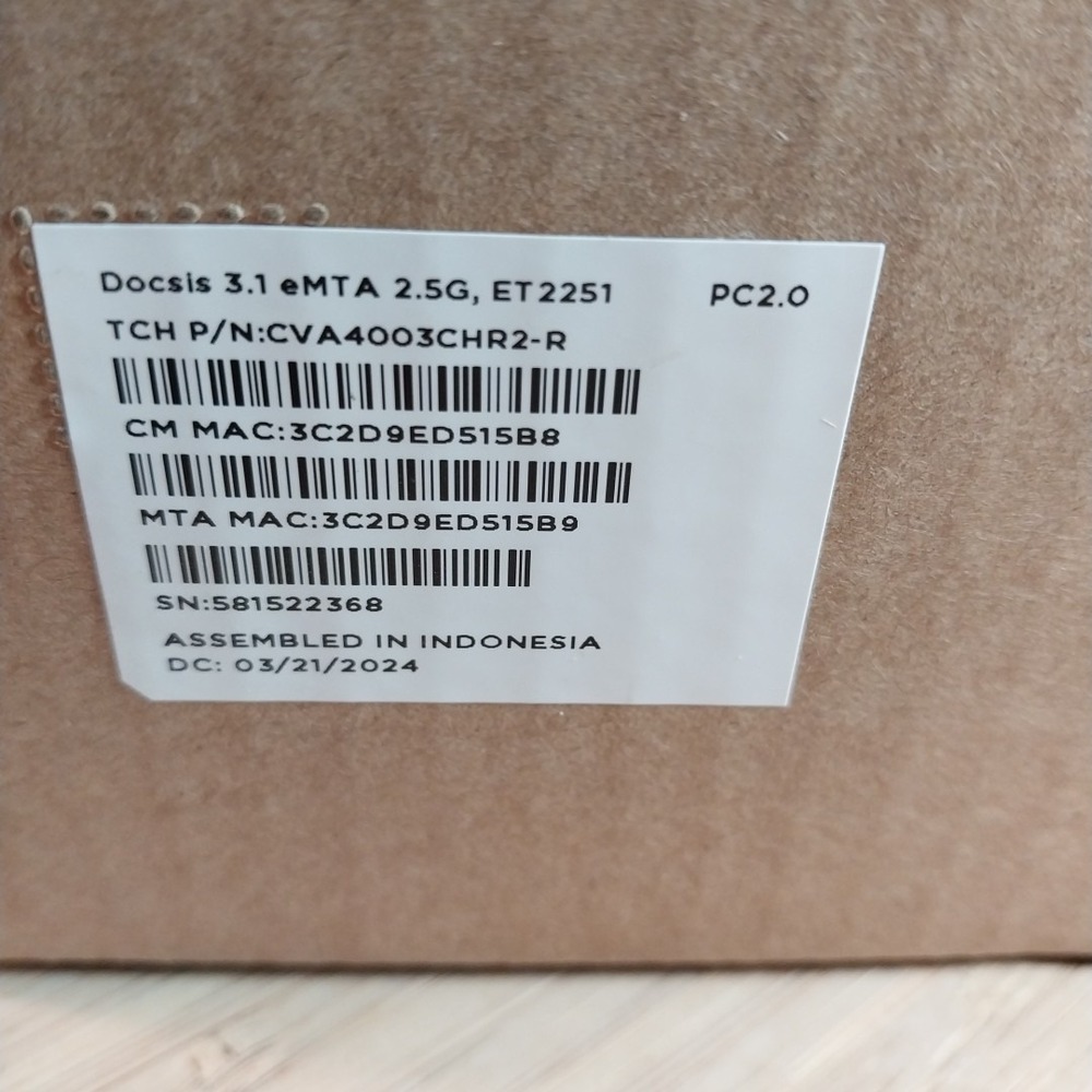 NETGEAR CM1000 High Speed Internet Cable Modem DOCSIS 3.1 3.0 With Power Cable - Picture 8 of 8